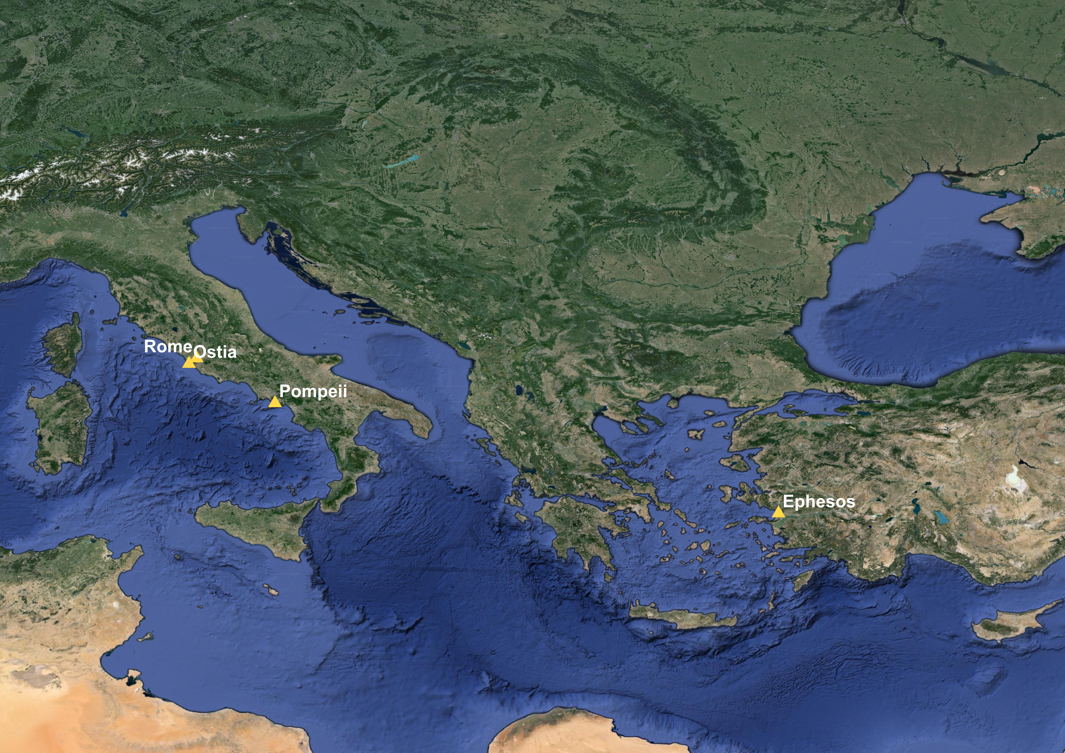 Map of investigated cities